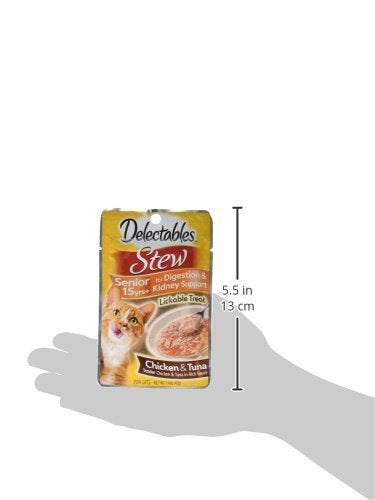 Hartz "Hartz Delectables Stew Senior Lickable Wet Cat Treats, Chicken & Tuna 1.4 Ounce (Pack of 12)" - Image 3