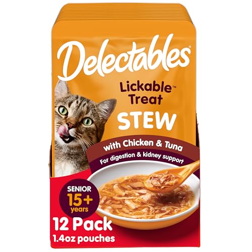 Hartz "Hartz Delectables Stew Senior Lickable Wet Cat Treats, Chicken & Tuna 1.4 Ounce (Pack of 12)" - Image 1