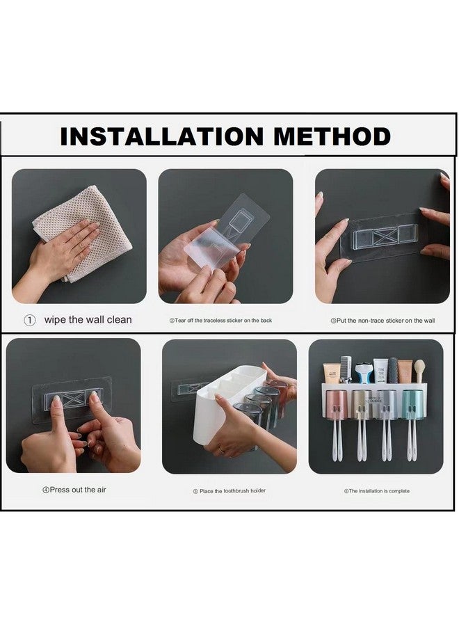Tyzag Toothbrush Holders for Bathroom, Tooth Brushes Holder, Toothbrush Holder Wall Mounted, Brush Holder for Bathroom Wall Mounted (2 Cup, White) - Image 3