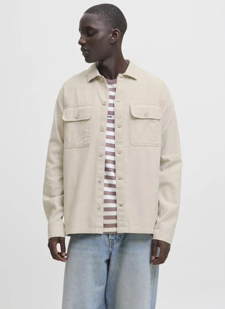 JACK & JONES Jjecharge Long Sleeve Button Down Shirt