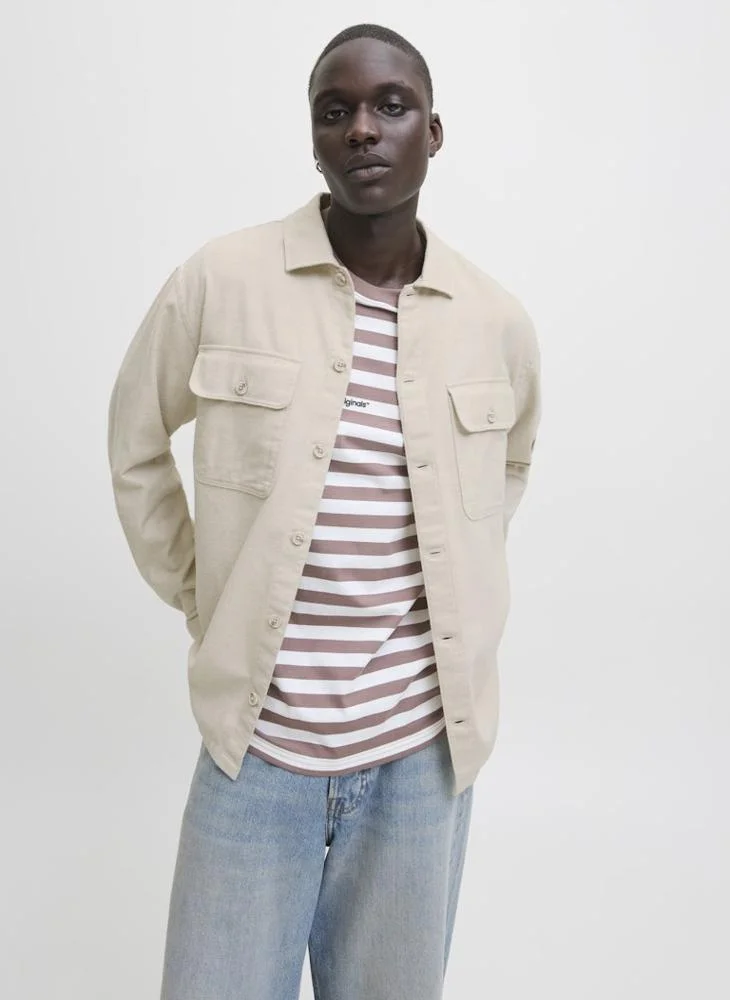 JACK & JONES Jjecharge Long Sleeve Button Down Shirt