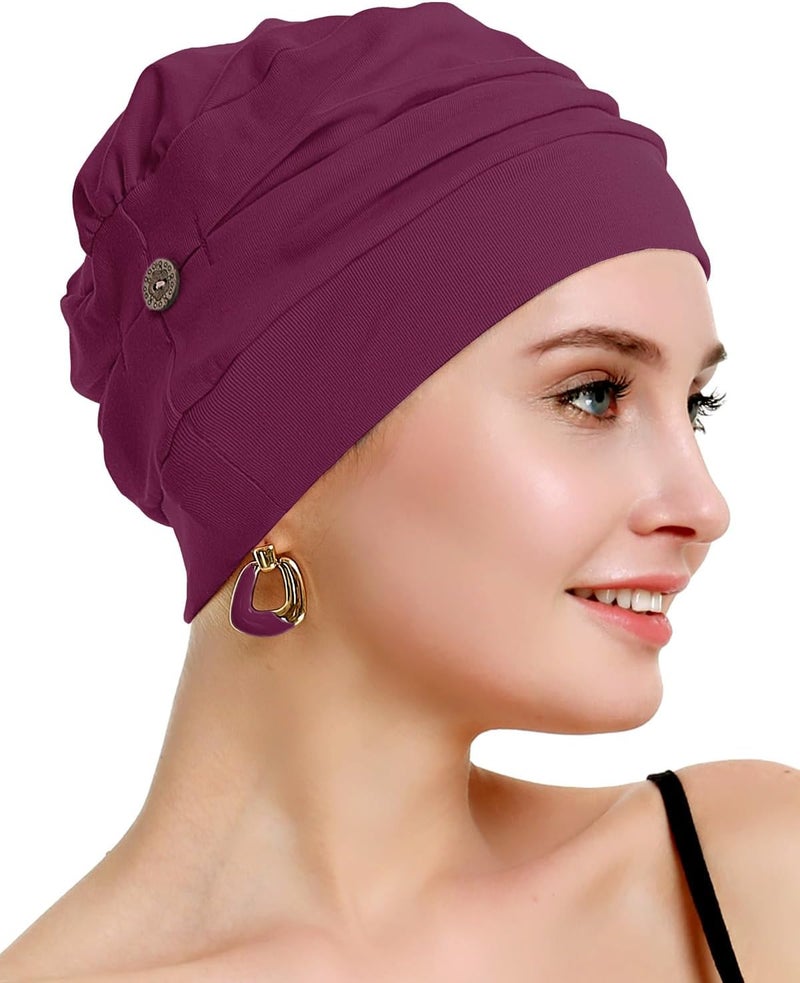 osvyo Cotton Chemo Turbans for Women Cancer Hairloss hat - Cotton Lightweight Headwear Sealed Packaging - Image 5