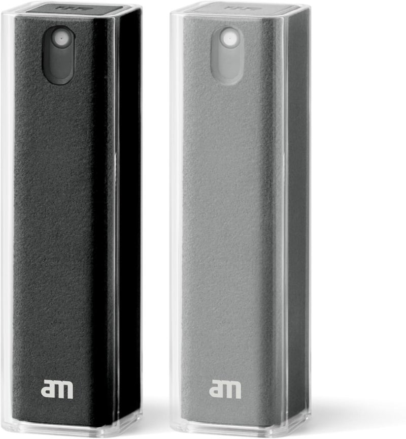 am Screen Cleaner with Microfiber Cloth – All-in-One Screen Cleaner Spray for LED TV, OLED Monitor, Car Screen, MacBook, Computer Screen, iPad & Mobile Phone (Black, Grey, 2 Pack) Globally popular elegant design - Image 1