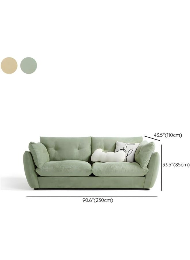 Ripple FURNITURE UAE Homes Light Green Flared Arm Sofa with Standard Cushions Seating, 275cm (Green) - Image 2