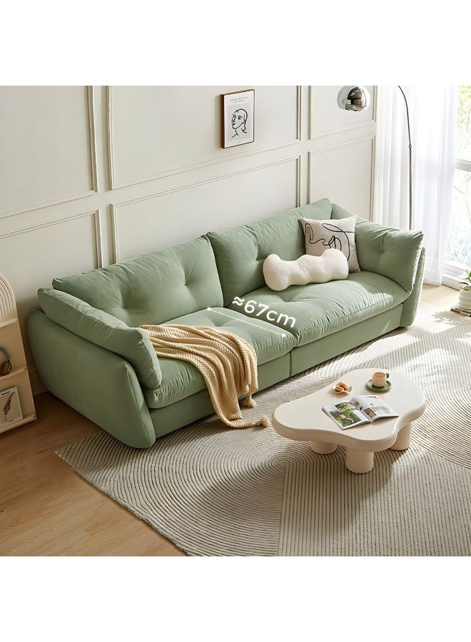 Ripple FURNITURE UAE Homes Light Green Flared Arm Sofa with Standard Cushions Seating, 275cm (Green) - Image 3