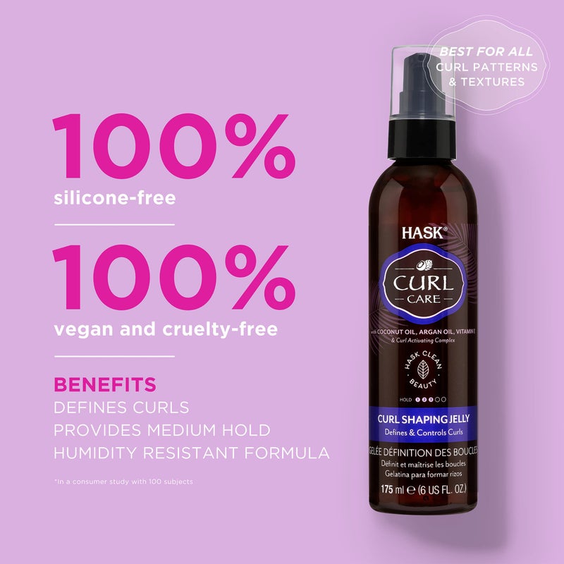 HASK CURL CARE Curl Shaping Jelly - vegan formula, cruelty free, color safe, gluten-free, sulfate-free, paraben-free - 6 FL Oz - Image 3