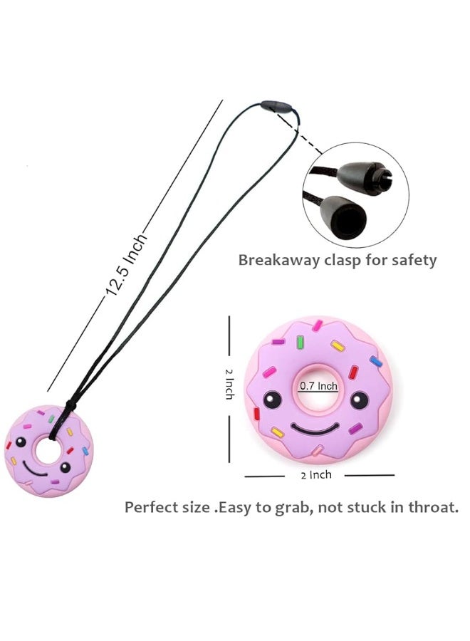 MaberryTech Direct Sensory Chew Necklaces for Kids Adults, Chew Toys for Kids with Autism Anxiety ADHD SPD or Special Needs, Silicone Donut Chewy Chewing Necklace Sensory Help to Relieve Stress - Image 5