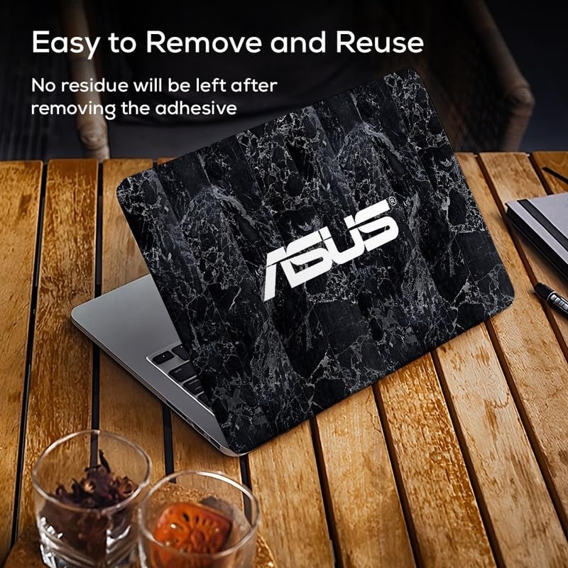 Galaxsia Marble D5 Full Vinyl Laptop Skin/Sticker/Cover for 15 to 15.6 Inches Laptops Laminated-Removable-HD Quality Compatible for Hp-Dell-Sony-Lenovo-Asus etc.(15x10 Inches) - Image 4