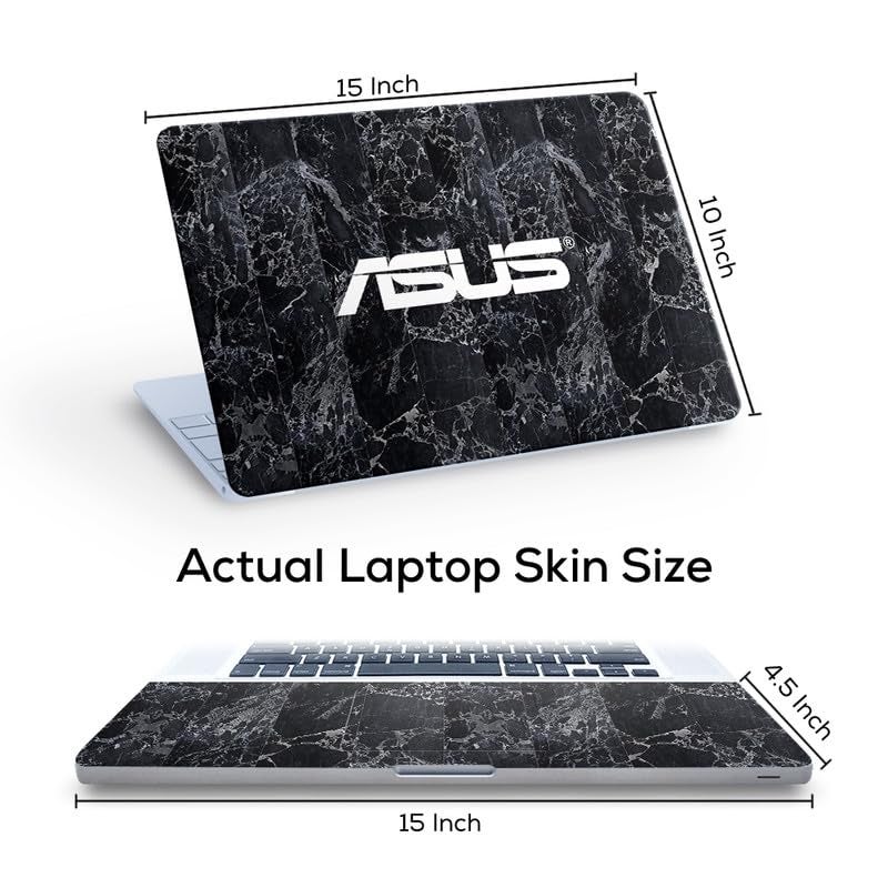 Galaxsia Marble D5 Full Vinyl Laptop Skin/Sticker/Cover for 15 to 15.6 Inches Laptops Laminated-Removable-HD Quality Compatible for Hp-Dell-Sony-Lenovo-Asus etc.(15x10 Inches) - Image 3