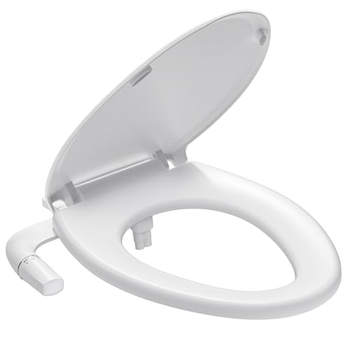 SAMODRA Elongated Bidet Toilet Seat with Soft Close Lid - Non-Electric Dual Nozzle System, Quick-Release for Easy Installation & Clean - Image 1