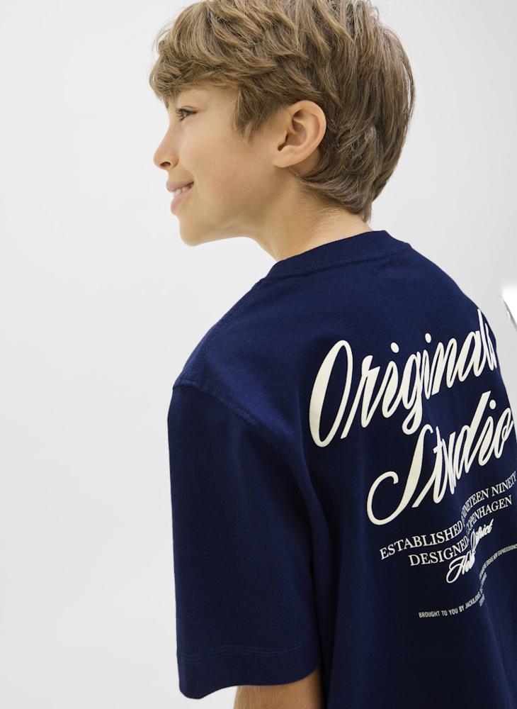 Jack & Jones Junior Youth Logo Crew Neck T-Shirt - Image 3