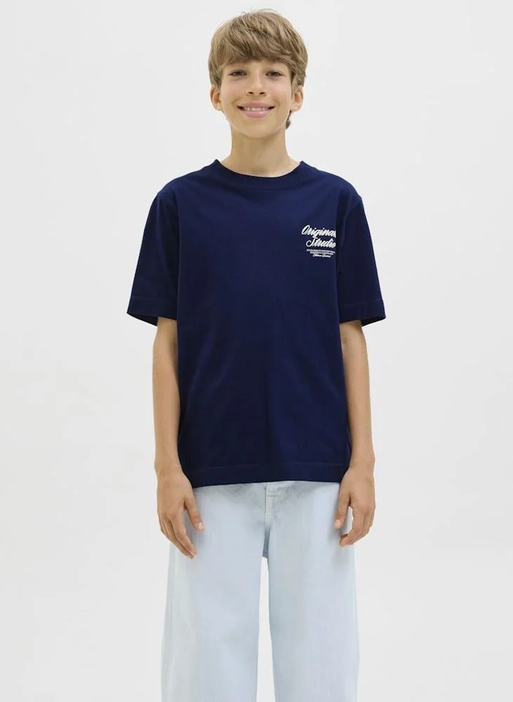 Jack & Jones Junior Youth Logo Crew Neck T-Shirt
