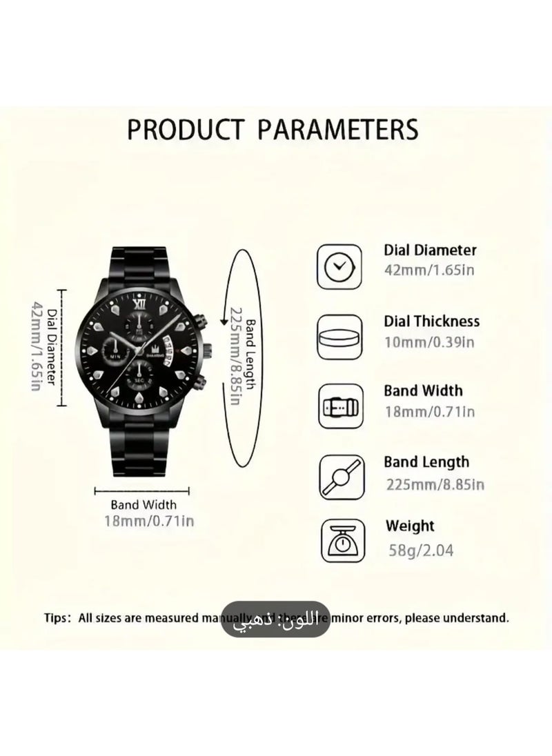 نيبوسي Wholesale ساعة كوارتز بتقويم بسيط وقرص دائري للرجال  - Image 3