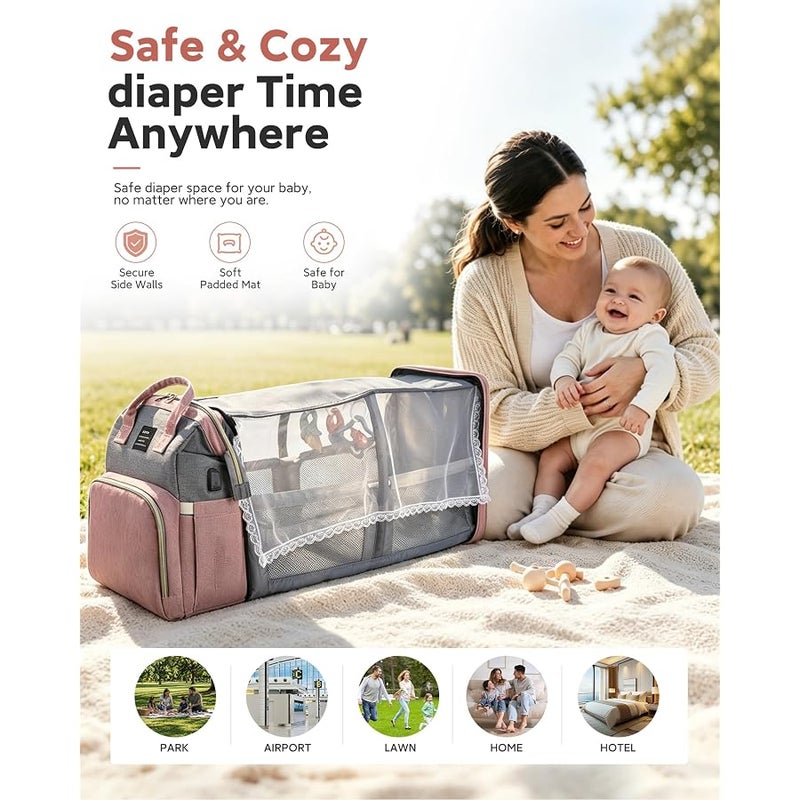 houscly Diaper Bag Backpack with Changing Station - Image 5