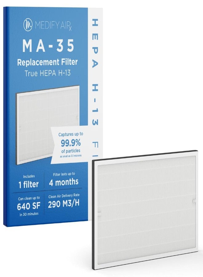 Medify Air Medify MA-35 Genuine Replacement Filter for White & Silver MA-35 Purifiers | Smoke, Dust, Odors, Pet Dander | 3 in 1 with Pre-filter, HEPA H13 and Activated Carbon | Removal to 0.1 Microns | 1-Pack - Image 2