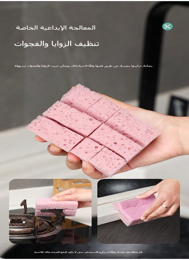 Generic - 10-Piece Kitchen Dishwashing Sponge Scrubber Set | Double-Sided Magic Nano Cleaning Sponges, Thickened for Heavy-Duty Cleaning - Image 1
