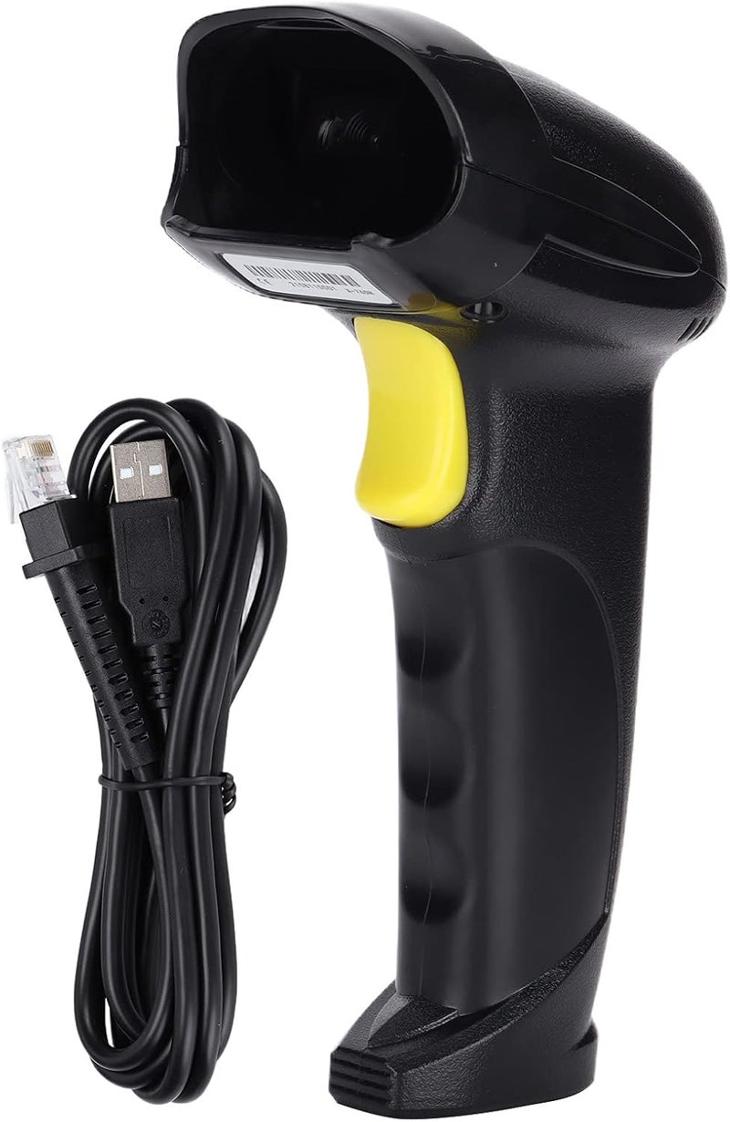 Handheld Wired 2D Barcode Scanner, QR Code Scanner with USB Cable, Plug and Play for Supermarkets Hospitals Ticket Gates, Reads 1D 2D Barcodes on Paper Screen Film - Image 1