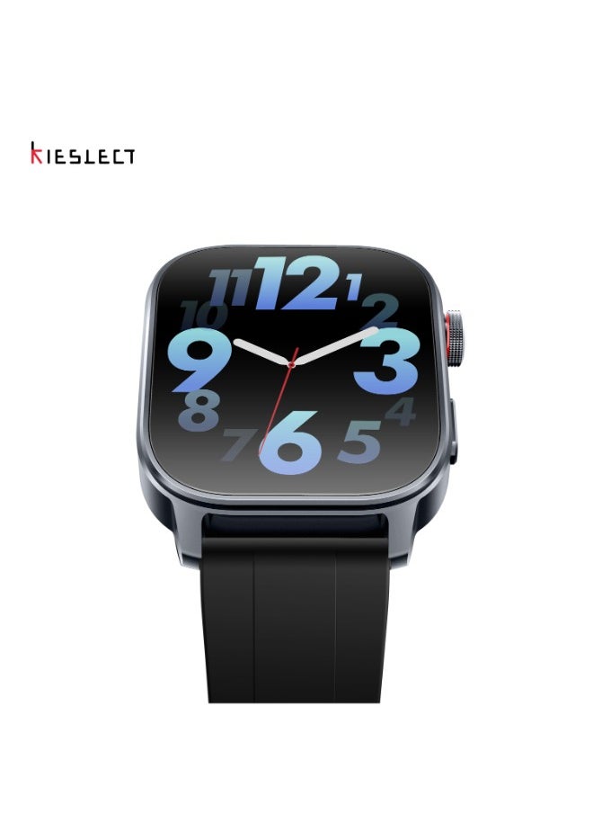 Smartwatch KS3 with 2.1" Adaptive Curved AMOLED Display , GPS, health tracking modes, and supports Bluetooth calling - Black