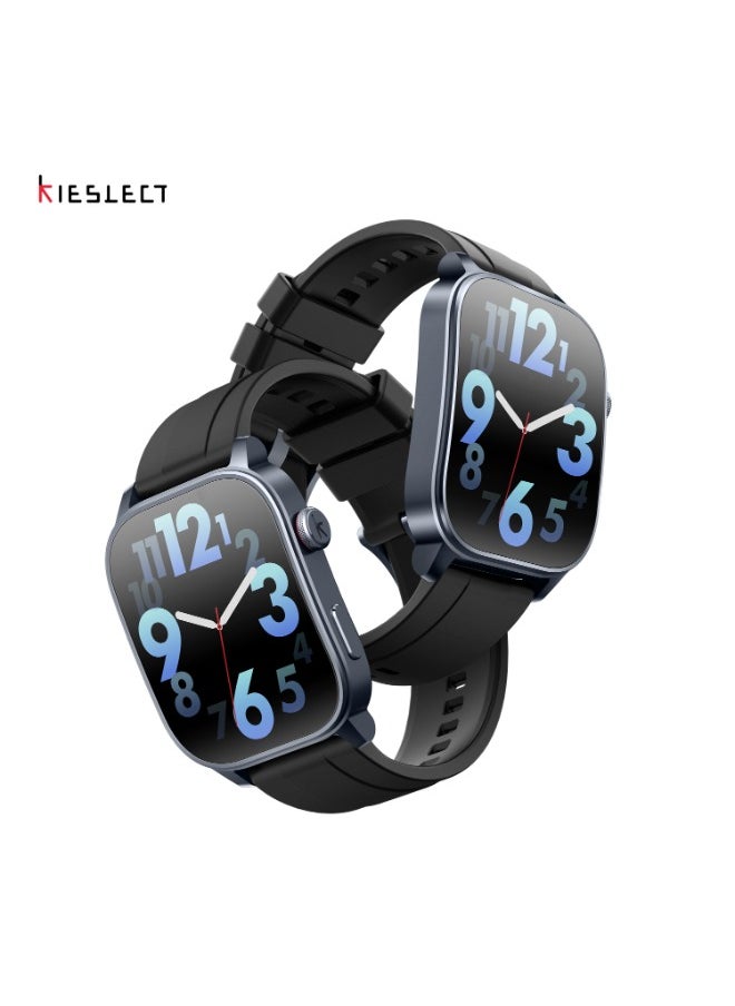 Smartwatch KS3 with 2.1" Adaptive Curved AMOLED Display , GPS, health tracking modes, and supports Bluetooth calling - Black