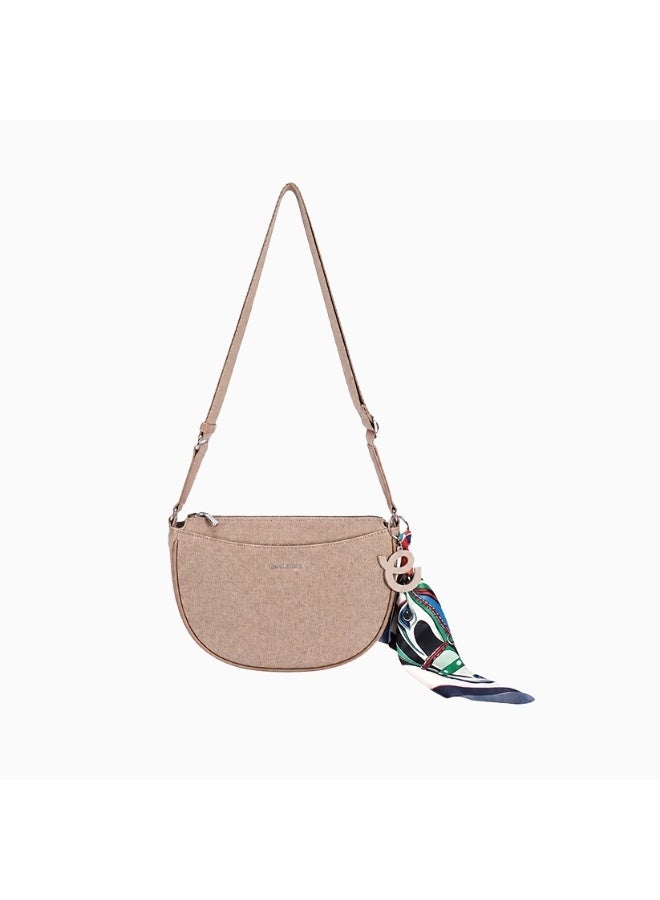 David Jones summer crossbody bag model cm8292 | faux leather bag with long adjustable strap | moon style design crossbody bag for everyday use