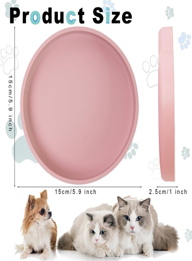 Lfpkixise Silicone Dog Bowl Shallow Cat Food Bowls, 6 Inch Wide Cat Bowls Whisker Friendly, No Spill Less Mess Dog Plates for Dry and Wet Food, Set of 3 Puppy Bowls for Small Dogs and Cats - Image 2