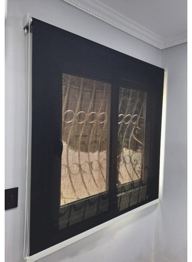 بانيكس  ستائر صن اسكرين اسود  125W x 125H cm  - Image 3