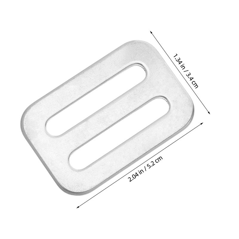 Stainless Steel Scuba Diving Weight Belt Keeper Retainer Stopper D Ring Silver 4 Pcs - Image 5