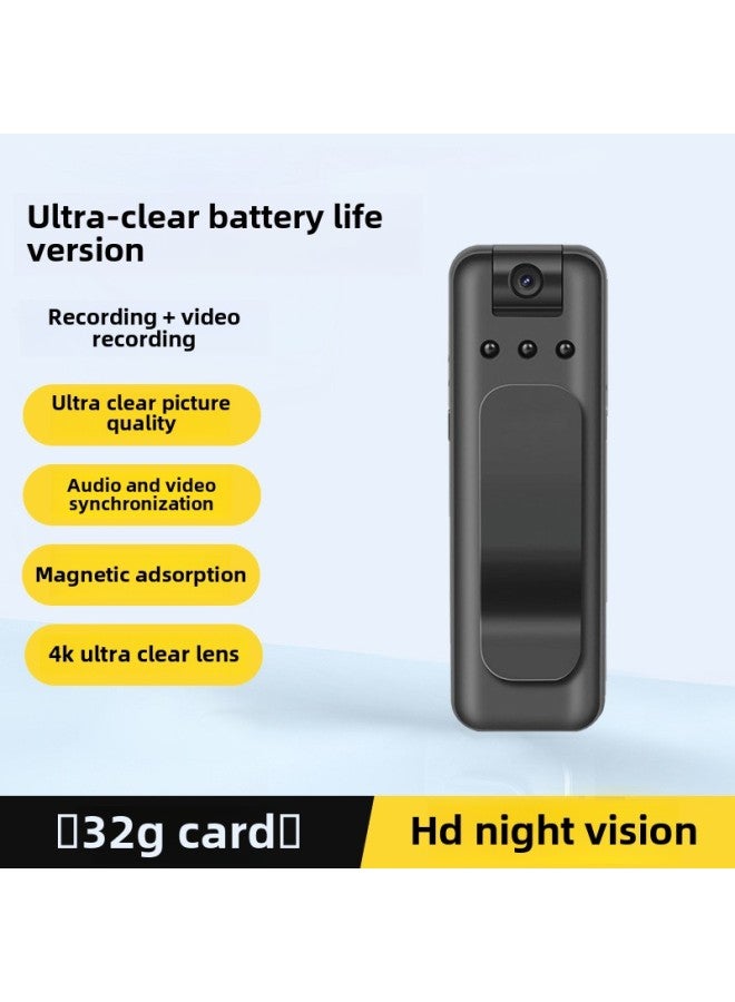Generic The Recorder Recording Pen Remote Monitoring With Video Recording Machine Camera HD Sports Camera-Body Color:Ultra-clear Version + 32g Card  - Black - Official Standard  - Image 1