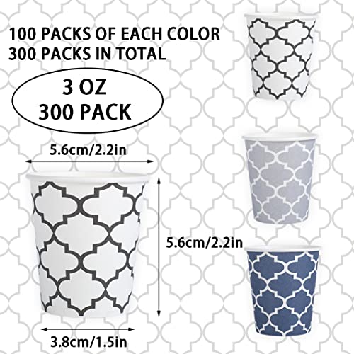 Clawsoff [300 Pack] 3 oz Paper Cups, Small Mouthwash Cups 3 OZ, Mini Disposable Bathroom Cups, Paper Cups 3 Ounce for Bathroom, Supermarket, Birthday Party, Travel, Events, Picnic, BBQ - Image 3