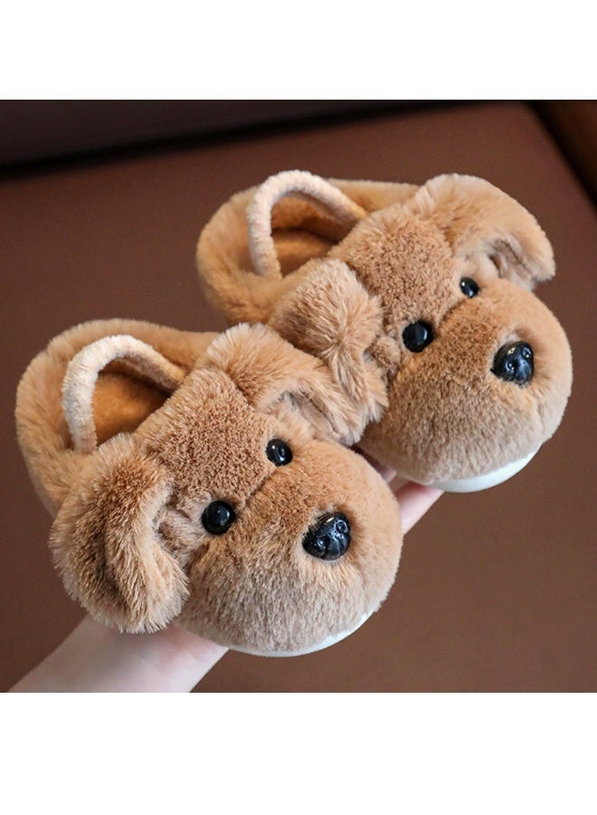 أخبار شباشب منزلية مرحة للكلاب، شباشب منزلية للأطفال الصغار من الجنسين، أحذية شتوية دافئة وناعمة للاستخدام الداخلي والخارجي (المقاس: 24-25) - Image 1