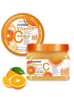 DR.MEINAIER 650G Vitamin C Sugar Scrub with Pure Collagen and Vitamin C E Whitening Skin Lightening Body Scrub Moisturizing Anti Wrinkle Anti Acne Exfoliating Bath Scrub Remove Acne Marks Skin Corrector Firming Natural Scrub  - Image 1