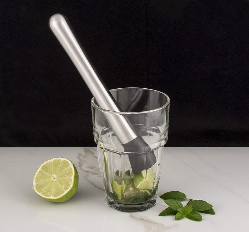 NJ Stainless Steel Cocktail Muddler, Bar Muddle with Strong Formation, Bar Accessories, Bartender Tools: 01 Pc. - Image 5