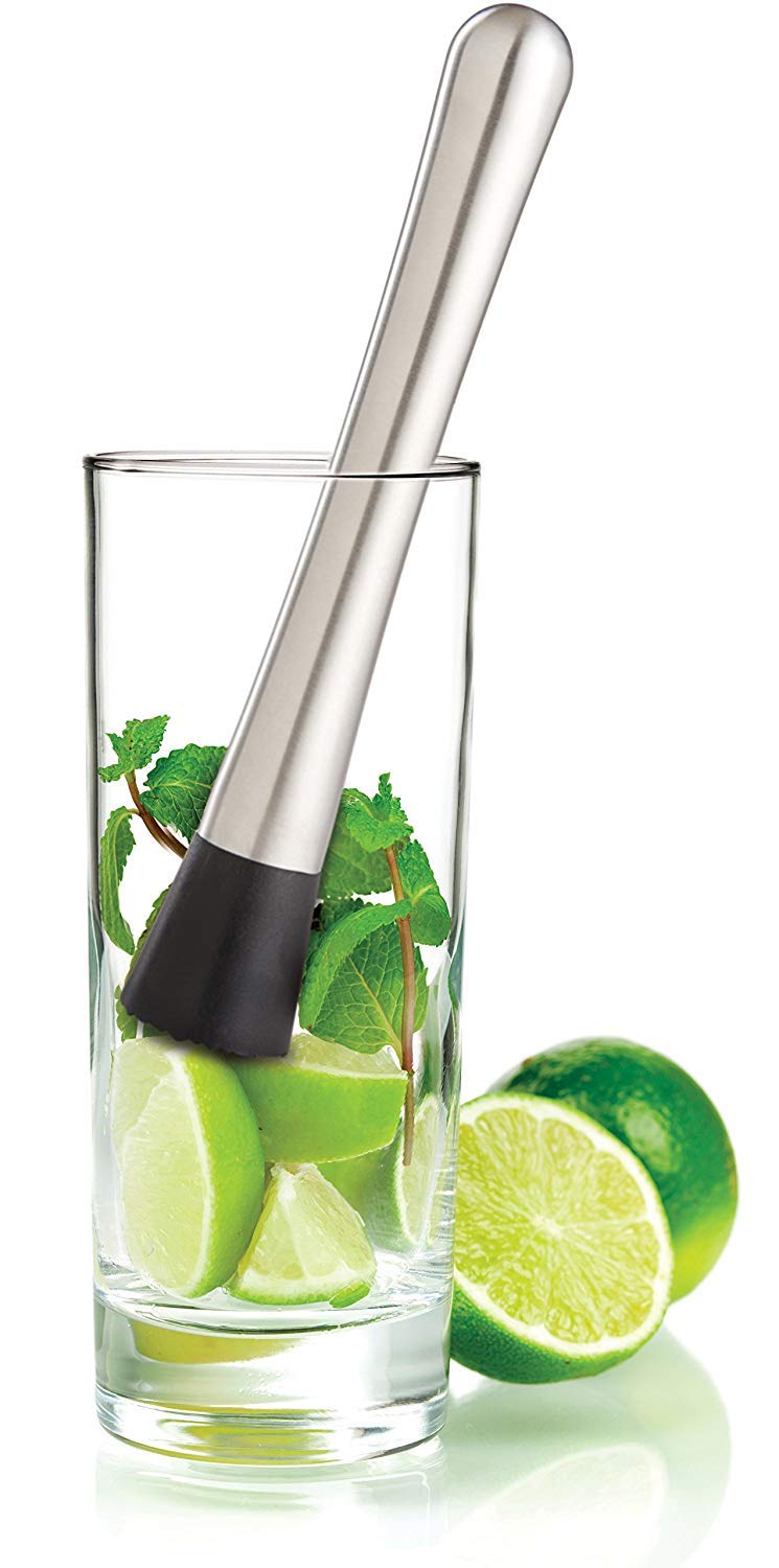 NJ Stainless Steel Cocktail Muddler, Bar Muddle with Strong Formation, Bar Accessories, Bartender Tools: 01 Pc. - Image 3