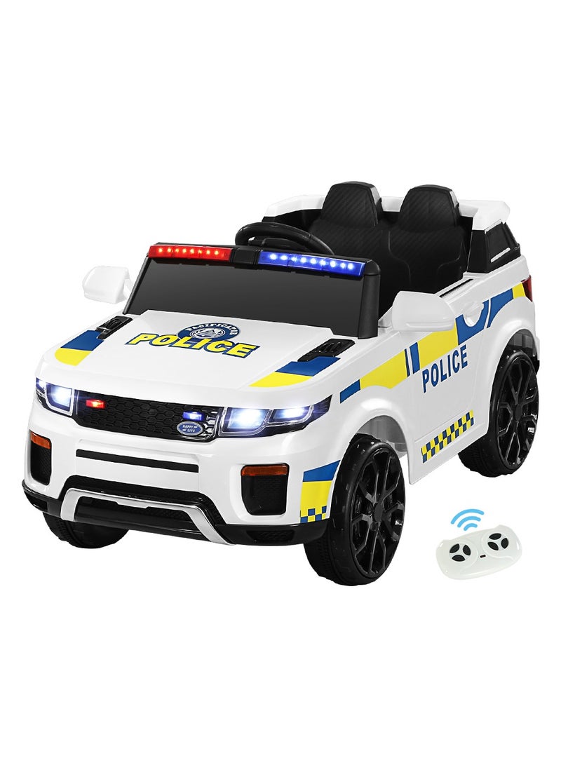 Amsham Toys Baby Love Kids Electric Police Car - White (12V)  - Image 1