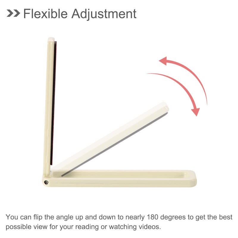 White Universal Thin Cell Phone Kickstand Horizontal Vertical Desk Stand For Smartphones Tablets - Image 4