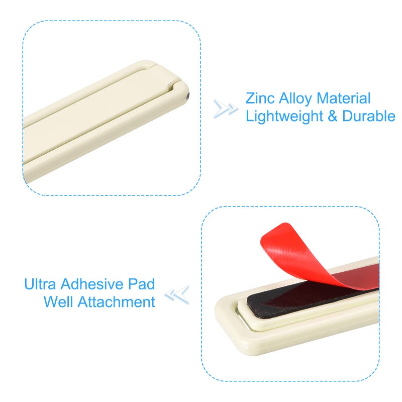White Universal Thin Cell Phone Kickstand Horizontal Vertical Desk Stand For Smartphones Tablets - Image 5