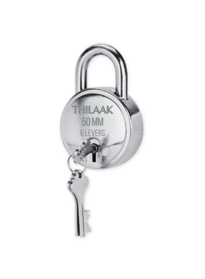 INIDHU enterprises-Heavy Metal Security interlockchain |Stainless Steel|2 feet Chain|50mm Lock|Luggage|Fence gate|Cycle|Bike|Pets and Animals|Multipurpose use-(Silver Colour-Chain & Lock) - Image 4