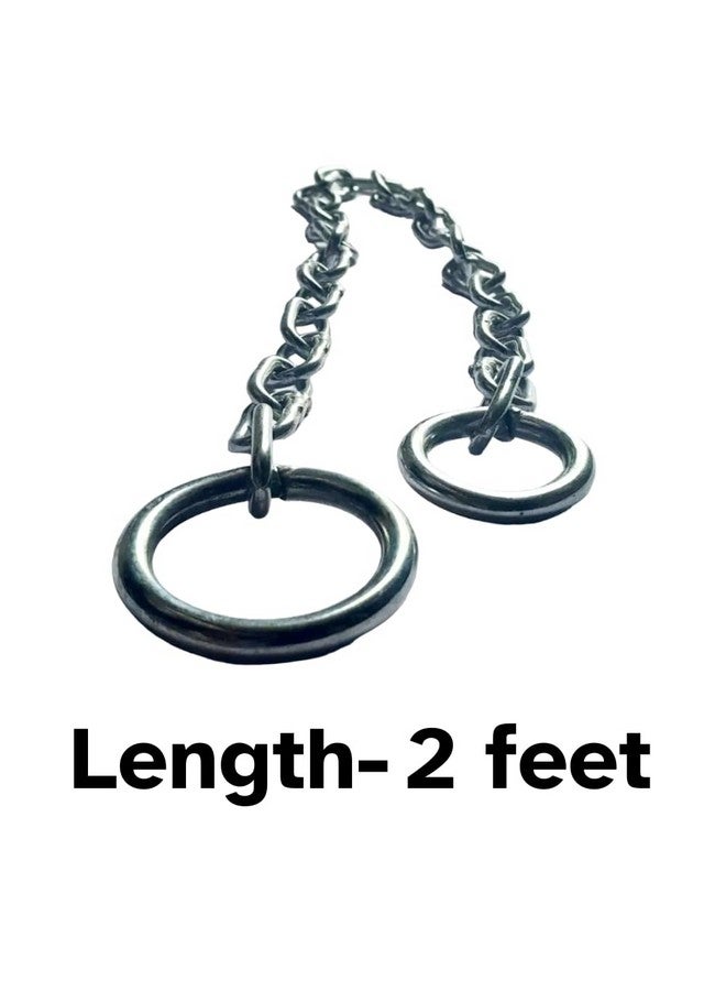 INIDHU enterprises-Heavy Metal Security interlockchain |Stainless Steel|2 feet Chain|50mm Lock|Luggage|Fence gate|Cycle|Bike|Pets and Animals|Multipurpose use-(Silver Colour-Chain & Lock) - Image 3