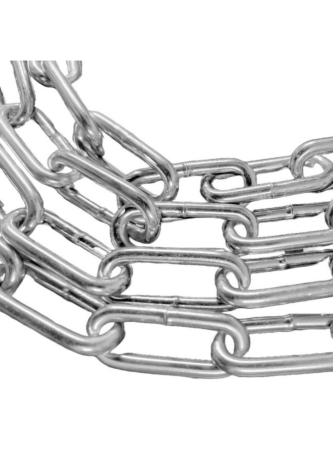 INIDHU enterprises-Heavy Metal Security interlockchain |Stainless Steel|2 feet Chain|50mm Lock|Luggage|Fence gate|Cycle|Bike|Pets and Animals|Multipurpose use-(Silver Colour-Chain & Lock) - Image 2