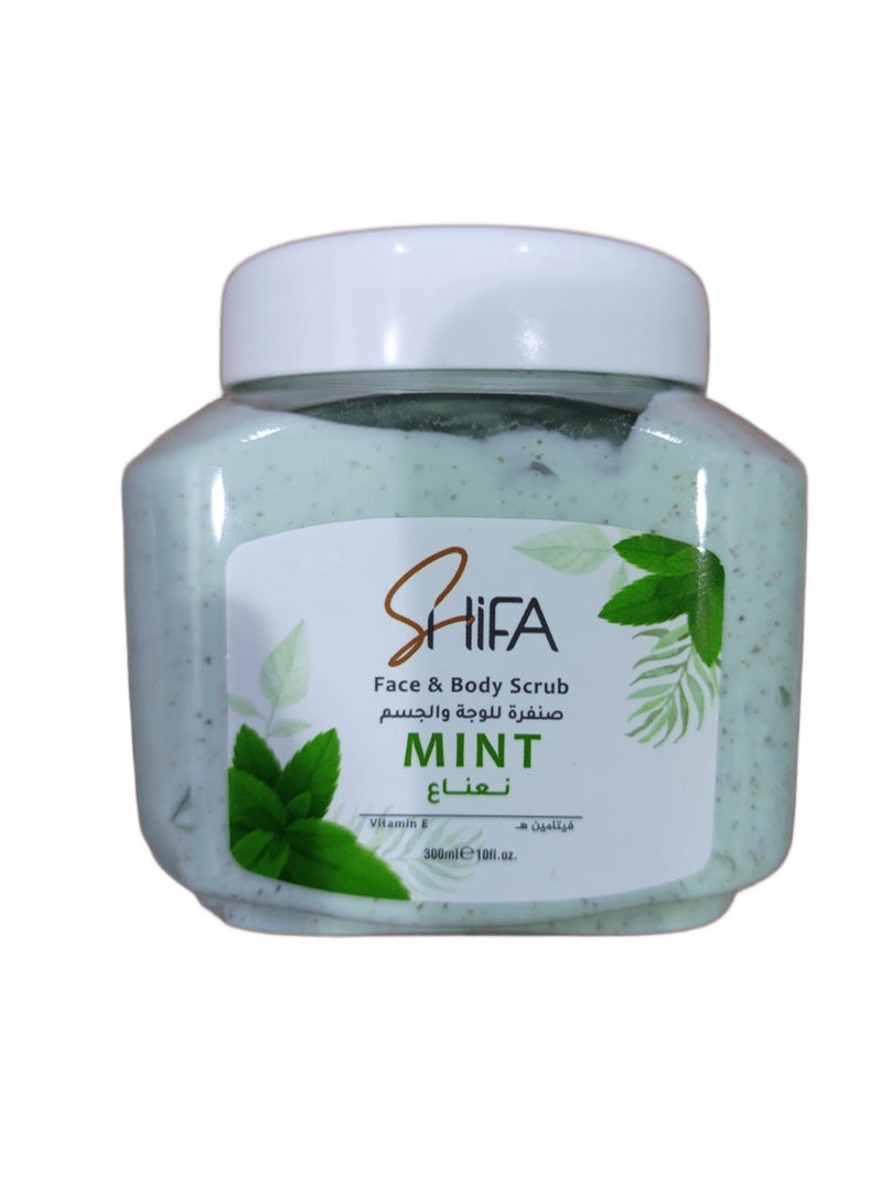 Shifa Face & Body Scrub with Mint - 300 ml