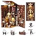MiniCity DIY Book Nook Kit for Adults 3D Wooden Puzzle Bookend Bookshelf Insert Decor with LED Light and Dust Cover Beyond Library - Image 2