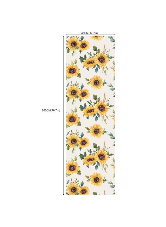 Bluejw Watercolor Flowers Chrysanthemum, Sunflower Self-adhesive Wallpaper Foreign Trade Hot-selling Wallpaper Removable Dormitory Transformation - Image 1