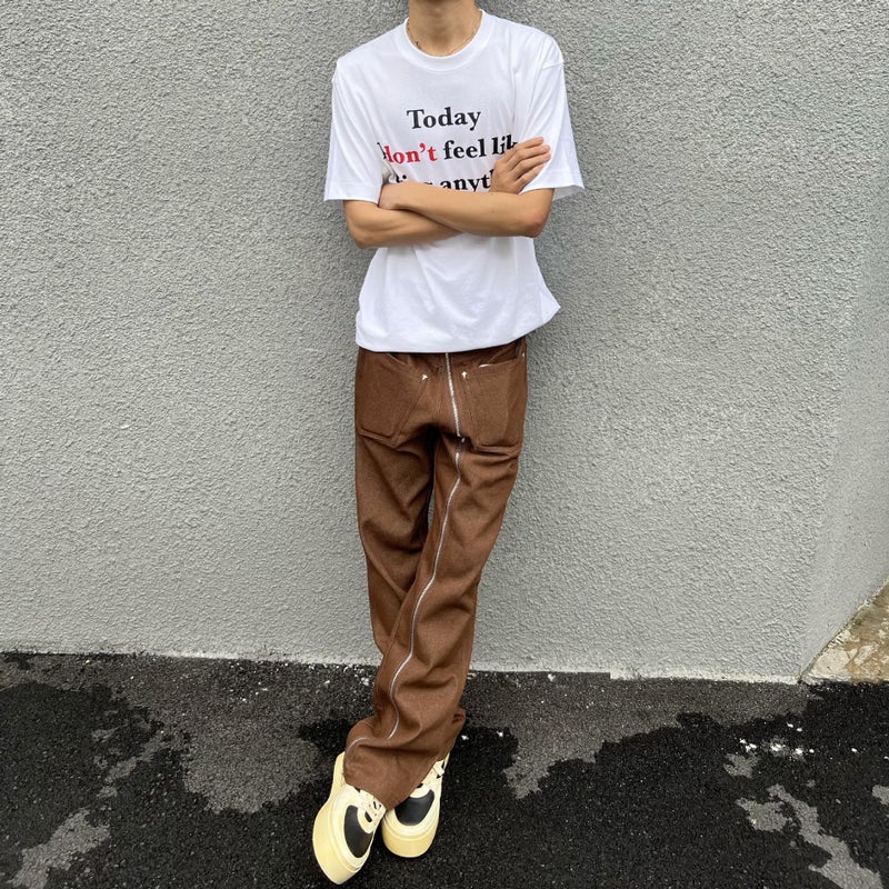 2023 New American High Street Vibe National Fashion Original Simple All-Match Zipper Cleanfit Straight Casual Pants - Image 4