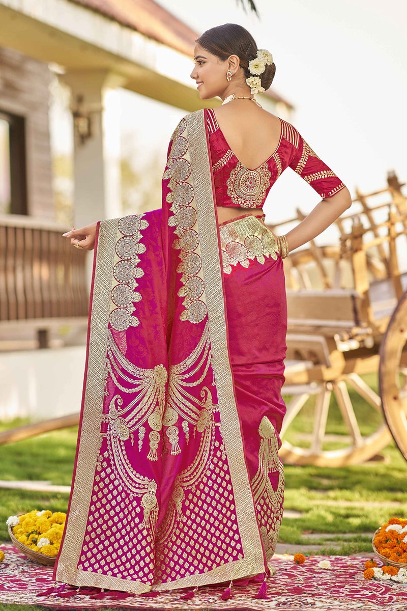 MANOHARI adorable woven pattern Banarasi Silk saree for women with Blouse Piece_MN1748 - Image 5