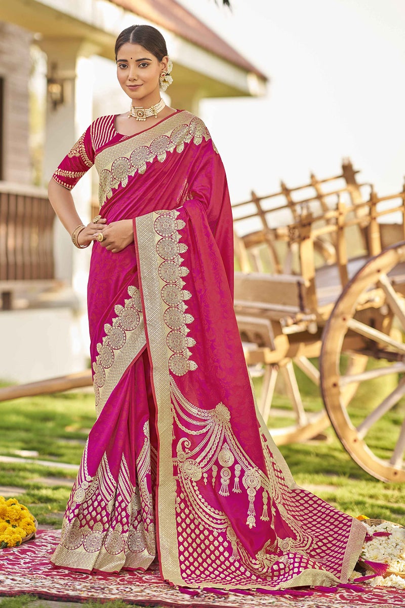 MANOHARI adorable woven pattern Banarasi Silk saree for women with Blouse Piece_MN1748 - Image 2