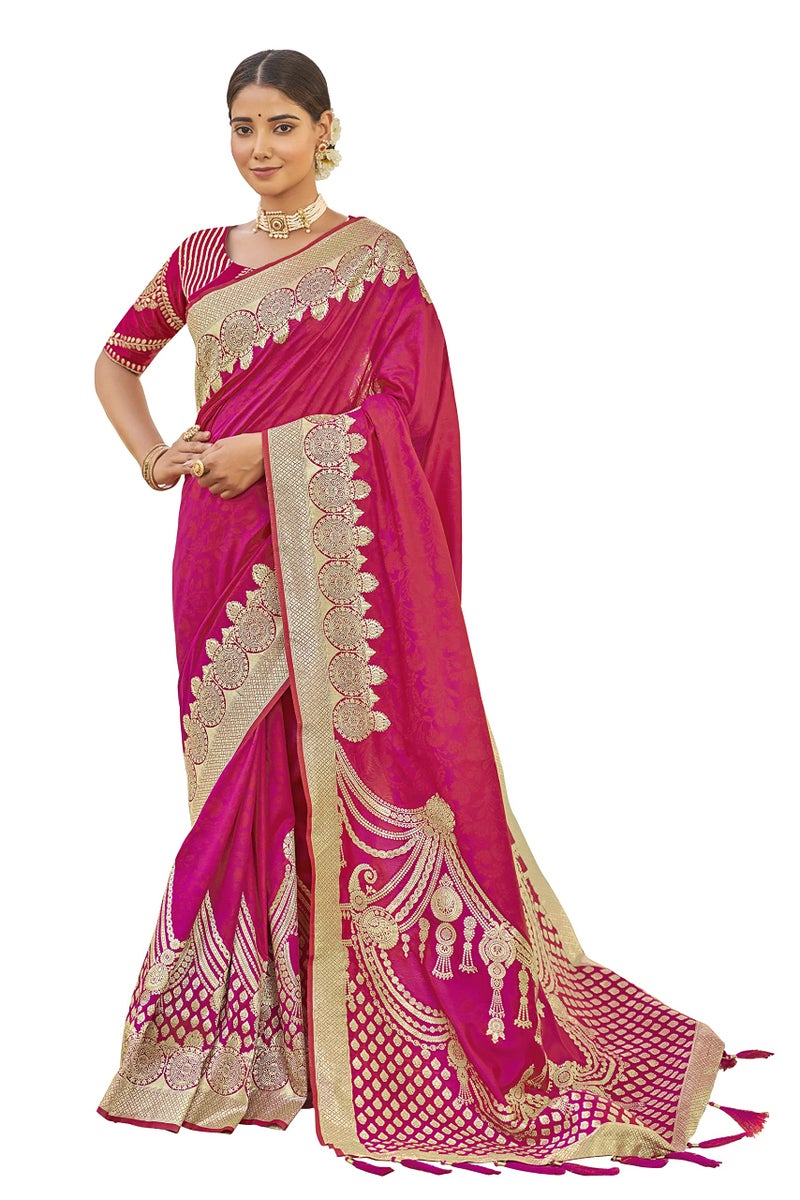 MANOHARI adorable woven pattern Banarasi Silk saree for women with Blouse Piece_MN1748 - Image 1