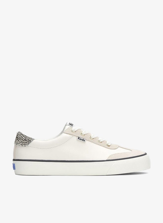 Keds Women's Keds Women's Jump Kick T-Toe Lace Up Leather Casual Sneaker Cream - Image 1
