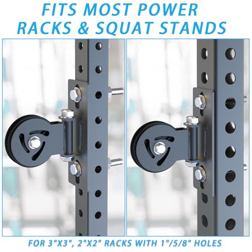 J Bryant Pulley System for Power Rack - Fits 5/8" Hole Size, Cable Pulley Attachment for 2x2, 2x3, 3x3 Racks, Heavy Duty LAT Pulldown, DIY Cable Machine Accessories, Gym Equipment - Image 3