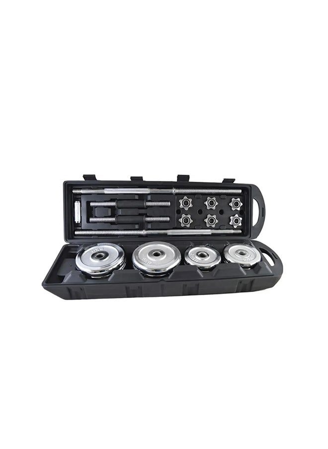 Max Strength - 50KG Cast Iron Dumbbell/Barbell Set For Home Gym Workout - Image 1