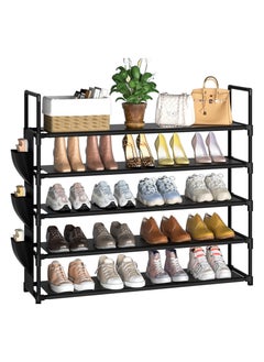 Shoe Rack 5 Tier Shoe Organizer Shoe Storage 20-25 Pairs Shoe Rack for Closet Shoe Rack Entryway Shoe Holder Space Saving Shoe Shelf Shoe Stand Large Tall Shoe Tower Garage Door, Small Spaces ﻿ ﻿ ﻿